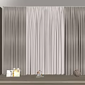 Elegant Double Layer Curtains Beige And White Sheer For Living Room Interior With Window Decor