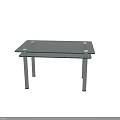 Modern Two Tier Glass Top Coffee Table With Silver Metal Legs