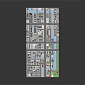 Cartoon City Model With Colorful Buildings Skyscrapers Rivers And Green Spaces