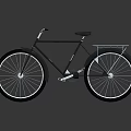 Vintage Bicycle With Classic Design Black Frame White Handlebar And Rear Rack