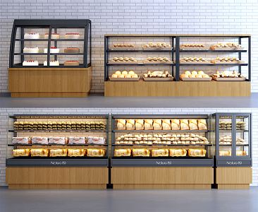 Modern Display Cabinet Bread Cabinet Baking Cabinet 3d model