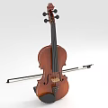 Classic Wooden Violin With Bow Brown Body String Instrument For Musical Performance And Practice