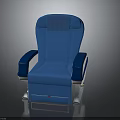 Blue Automotive Car Seat With Armrest And Fabric Upholstery Design