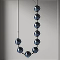 Modern Metallic Spherical Chandelier With Multiple Shiny Balls For Interior Space 3d model
