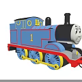 Colorful Electric Toy Trains with Blue Grey Bodies Numbers 1 10 and White Faces