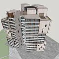 Modern High Rise Apartment Building With Contemporary Architectural Design And Glass Windows