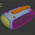 Stylish Water Vehicle Design With Orange Handle White Gray Body And Gold Light