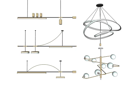 Modern chandelier 3d model