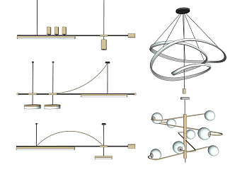 Modern chandelier 3d model