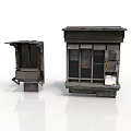 Vintage Building Facade Structures With Old Wooden Frames And Weathered Details