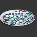 Modern plate color plate cultural relics 3d model