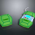 Two Green TNT Electronic Devices With Control Panel And Antennas Design 3d model