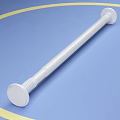 Black Adjustable Metal Telescopic Clothes Hanger Rod for Wardrobe Use