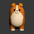 Cute Orange And White Cartoon Character With Round Ears Adorable Creature