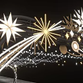 Event Passage With Festive Decorative Archway And Shining Star Lights
