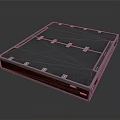 Heavy Duty Equipment Storage Tray With Metal Grid Surface And Brown Base
