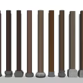 New Chinese Style Column Panlong Carved Column Disc Solid Column 3d model