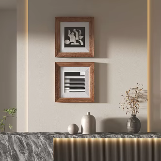 Modern Abstract Decorative Hanging Painting 3d model