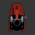 Red Metallic Microscope Industrial Equipment With Precision Lenses And Stable Base
