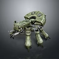 Futuristic Green Multi legged Mechanical Creature With Robotic Structure And Metallic Design 3d model