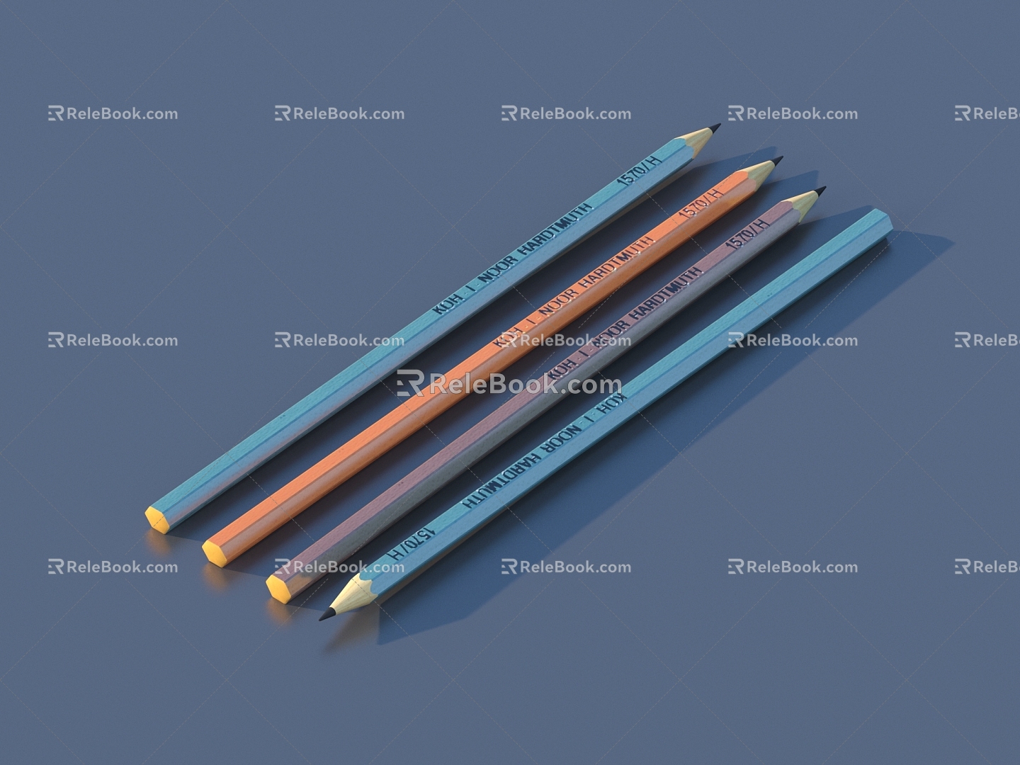 Pen Brush Pencil Stationery 3d model