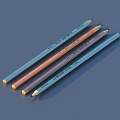 Pen Brush Pencil Stationery 3d model