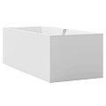 Elegant Modern White Bathtub Design With Sleek Profile And Minimalist Style