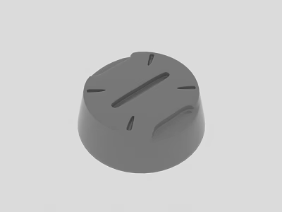 Gray Circular Road Infrastructure Component With Slots And Grooves Design 3d model
