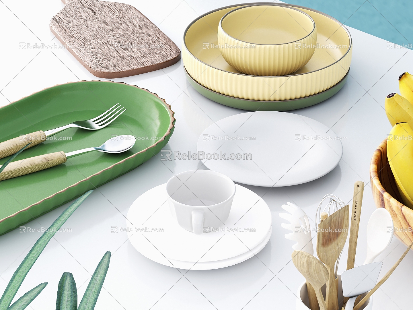 Tableware dishes model