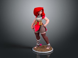 Modern Game Role Woman Female Beauty Female Youth 3d model