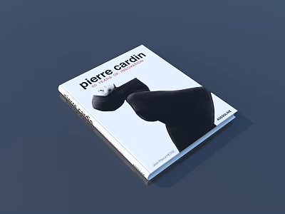 Pierre Cardin Fashion Design Book Featuring Black Stylish Accessory On Cover 3d model