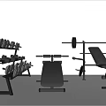 Home Gym Sports Equipment Set Including Dumbbells Barbell And Weight Bench