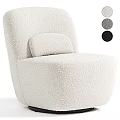 Beige Fluffy Accent Chair With Cushion And Multiple Color Options In Modern Design