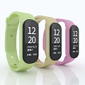Green Beige Pink Fitness Tracker Watch With Time Date Step Tracking