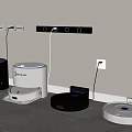 Modern sweeping robot 3d model