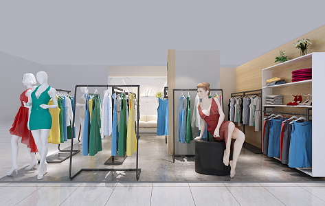 Modern Clothing Store 3d model