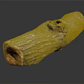 Wooden Stone Log Shaped Decorative Item With Natural Texture And Surface Details