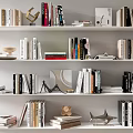 Book Combination Wall Hanging Bookshelf Book Ornaments 3d model