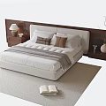 Modern Double Bed Table Lamp Bedside Table 3d model