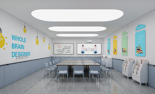 Modern Kindergarten Whole Brain Classroom 3d model