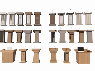 Chinese modern podium 3d model