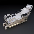Medical Equipment Adjustable Hospital Bed With Metal Frame And Control Panel