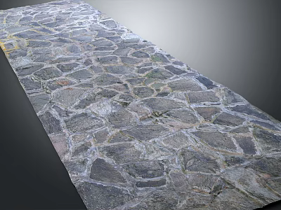 Natural Flagstone Ground Surface With Irregular Stone Patterns And Rustic Texture Design 3d model