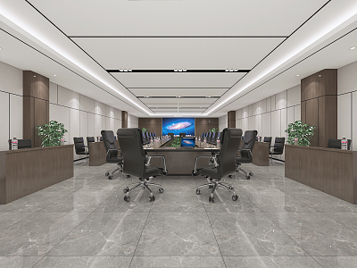 Modern Conference Room 3d model