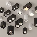 Modern Downlights And Spotlights In Various Black And White Designs For Indoor Lighting