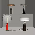 Modern Stylish Table Lamps With Various Base Materials And Elegant Shade Designs 3d model
