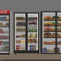 Upright Refrigerated Display Cases for Beverages Fruits Vegetables Commercial Product Storage and