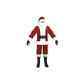 Santa Claus Themed Game Character With Red White Costume Black Boots And Beard