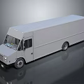 White Modern Commercial Box Truck Design With Smooth Exterior And Reflective Floor