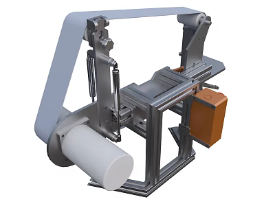 Heavy Duty Industrial Equipment With Metal Frame Roller Mechanism And Control Unit 3d model